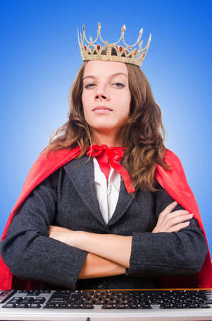 Office queen isolated on the whiteの写真素材