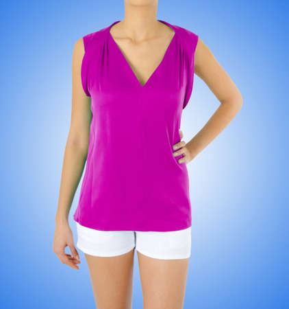 Fashion concept with model on whiteの写真素材