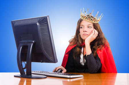 Office queen isolated on the whiteの写真素材