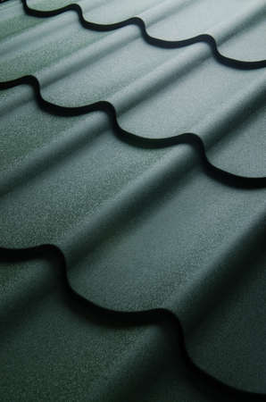Close up of metal roof tile