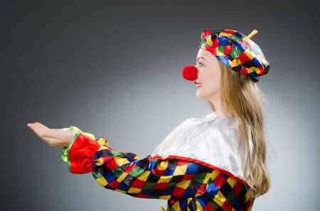 Clown in the funny conceptの写真素材