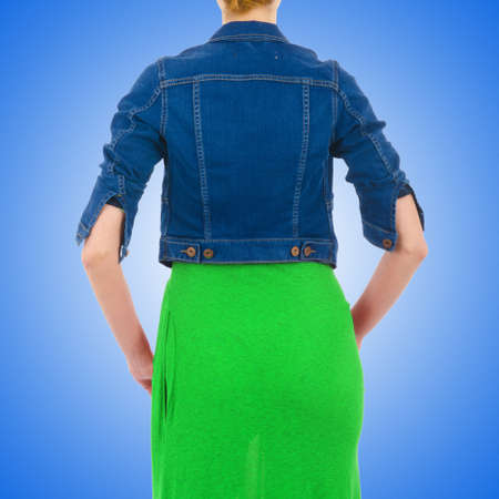 Fashion concept with model on whiteの写真素材