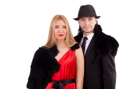 Pair isolated on the white の写真素材