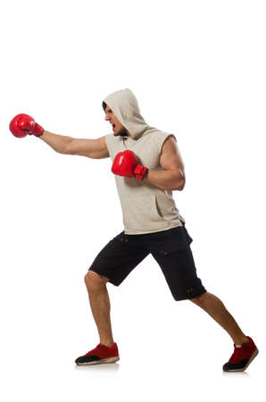 Boxing concept with young sportsmanの写真素材