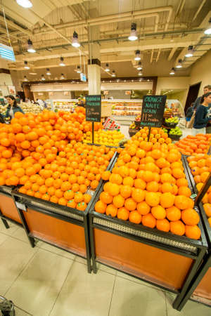 Dubai - JANUARY 7, 2014: Dubai Supermarket Waitrose on January 7 in Dubai, UAE. Dubai Supermarket Waitrose is the largest supermarket in Dubaiのeditorial素材