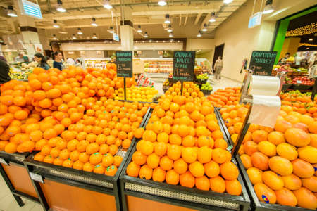 Dubai - JANUARY 7, 2014: Dubai Supermarket Waitrose on January 7 in Dubai, UAE. Dubai Supermarket Waitrose is the largest supermarket in Dubaiのeditorial素材