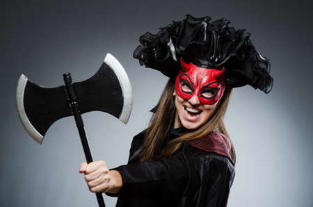 Funny deveil in halloween conceptの写真素材