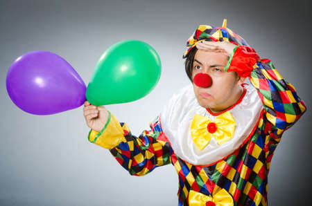 Funny clown in comical conceptの写真素材
