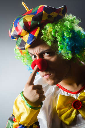 Funny clown in comical conceptの写真素材