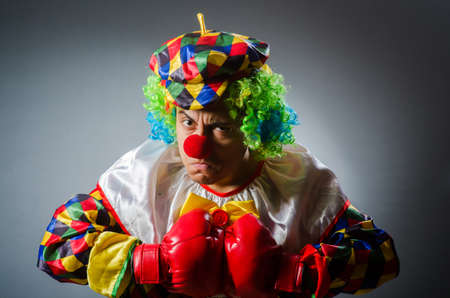 Funny clown in comical conceptの写真素材