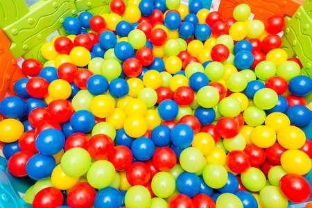 Background of many colourful ballsの写真素材