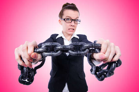 Woman with hands and handcuffs