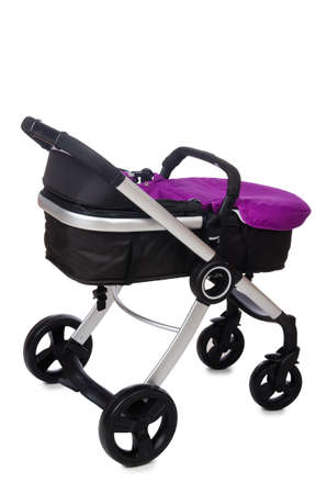 Child pram isolated on the white backgroundの写真素材