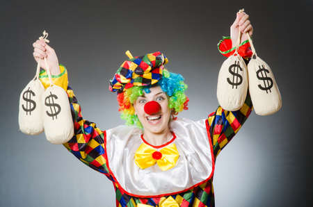 Funny clown in comical conceptの写真素材