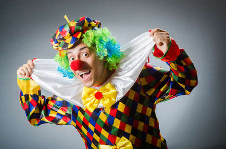 Funny clown in comical conceptの写真素材
