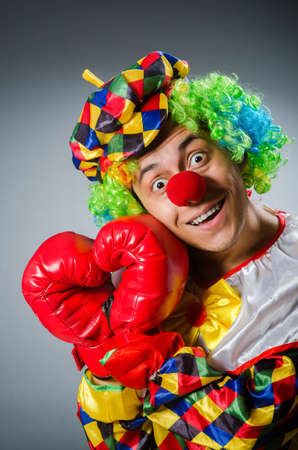 Funny clown in comical conceptの写真素材