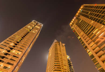 Dubai - AUGUST 9, 2014: Dubai Marina district on August 9 in UAE. Dubai is fastly developing city in Middle Eastのeditorial素材