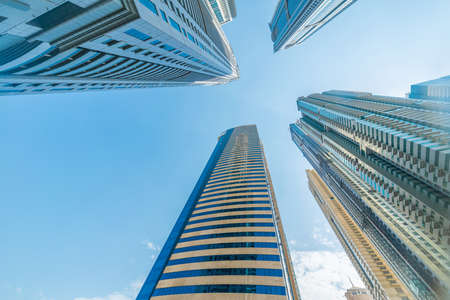 Tall Dubai Marina skyscrapers in UAEの写真素材