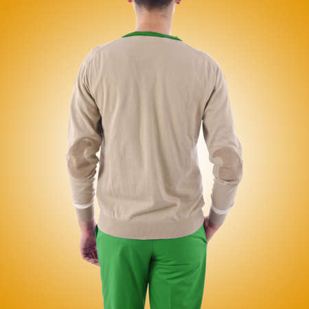 Stylish jacket isolated on modelの写真素材