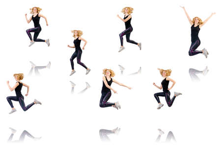 Set of model photos in health concept