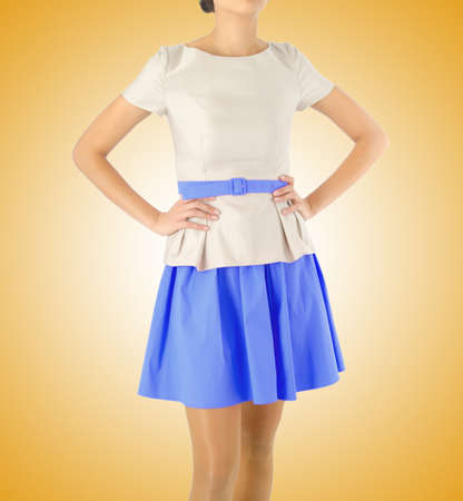 Fashion concept with model on whiteの写真素材