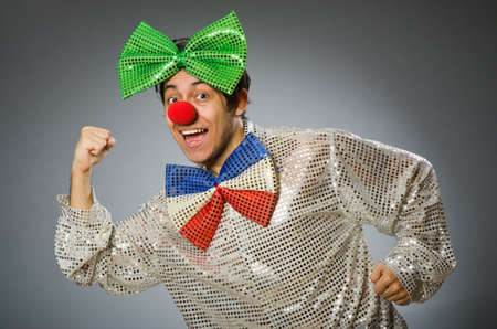 Funny clown with red noseの写真素材