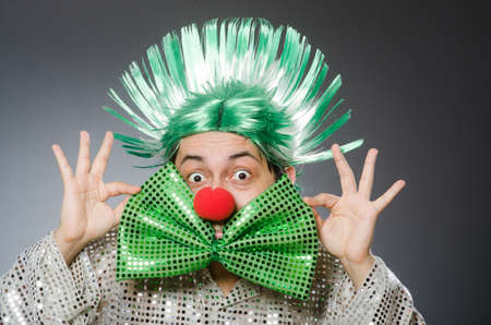 Funny man with mohawk hairstyleの写真素材