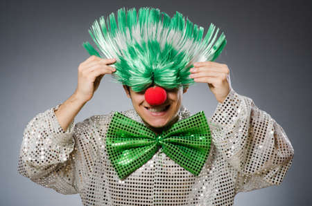 Funny man with mohawk hairstyleの写真素材