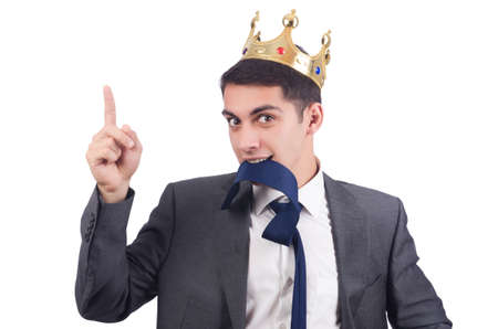 Businessman isolated on the whiteの写真素材