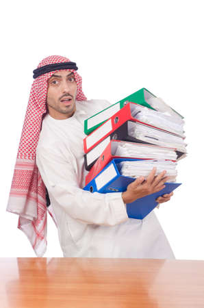 Arab man working in the officeの写真素材