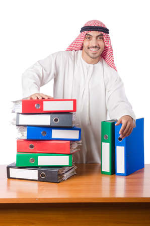 Arab man working in the officeの写真素材