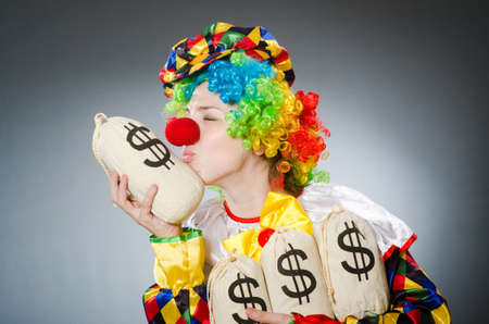 Funny clown in comical conceptの写真素材