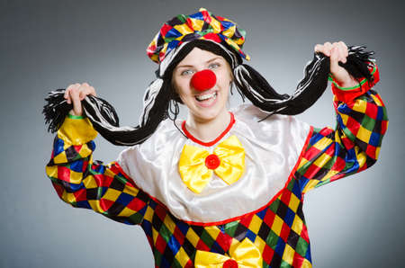Funny clown in comical conceptの写真素材