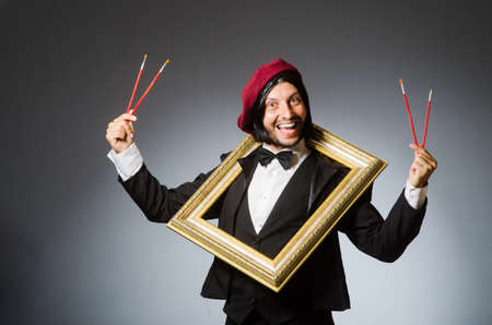 Man artist in art conceptの写真素材
