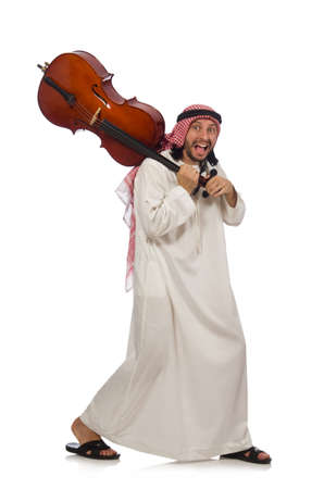 Arab man playing musical instrumentの写真素材