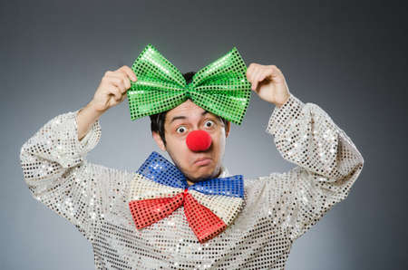 Funny clown with red noseの写真素材