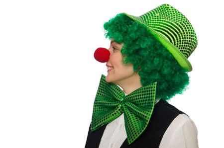 Funny person in saint patrick holiday conceptの写真素材