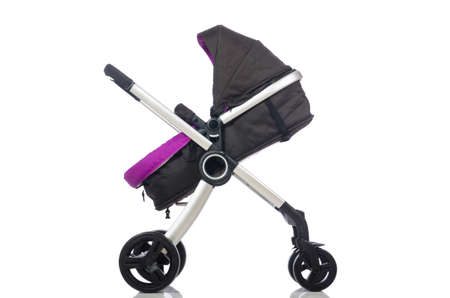 Child pram isolated on the white backgroundの写真素材