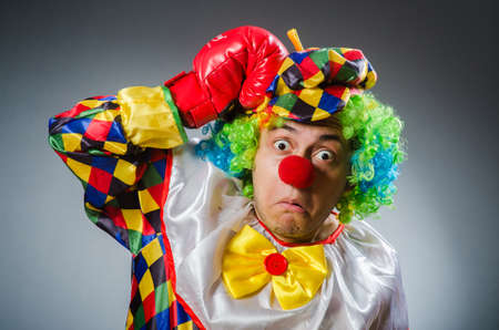 Funny clown in comical conceptの写真素材