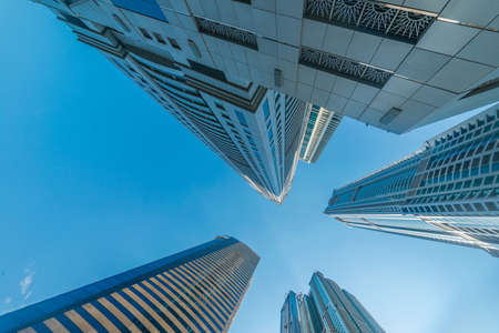 Tall Dubai Marina skyscrapers in UAEの写真素材