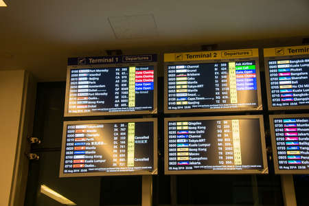 Board at the airportのeditorial素材