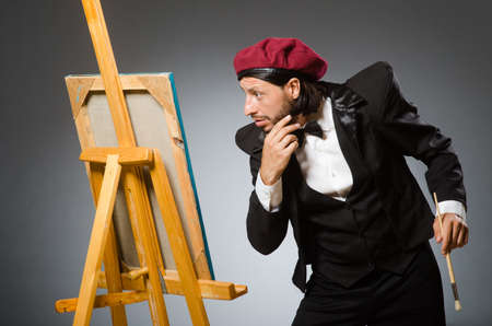 Man artist in art conceptの写真素材