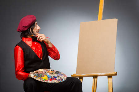 Man artist in art conceptの写真素材