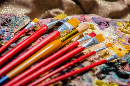 Artist palette in art concept