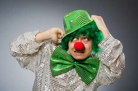 Funny person in saint patrick holiday concept