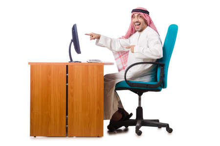 Arab man working in the officeの写真素材
