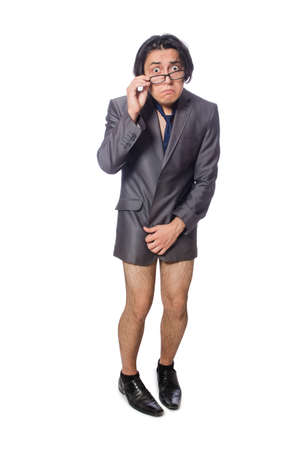 Funny man in business conceptの写真素材