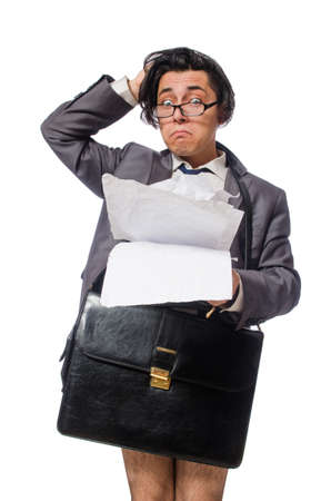 Funny man in business conceptの写真素材