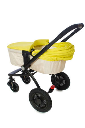 Child pram isolated on the white backgroundの写真素材