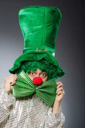 Funny person in saint patrick holiday conceptの写真素材